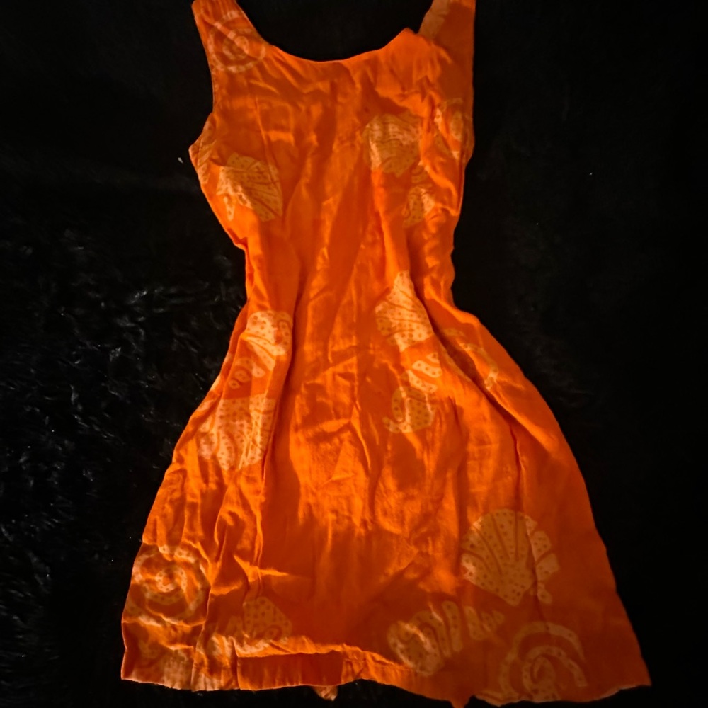 Tropical Pleasures Orange Dress